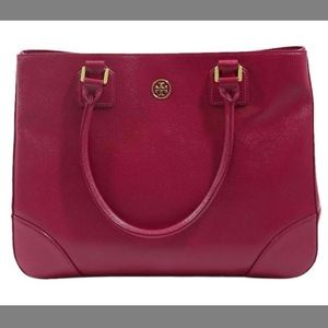 NWT Tory Burch Raspberry Patent Leather Robinson